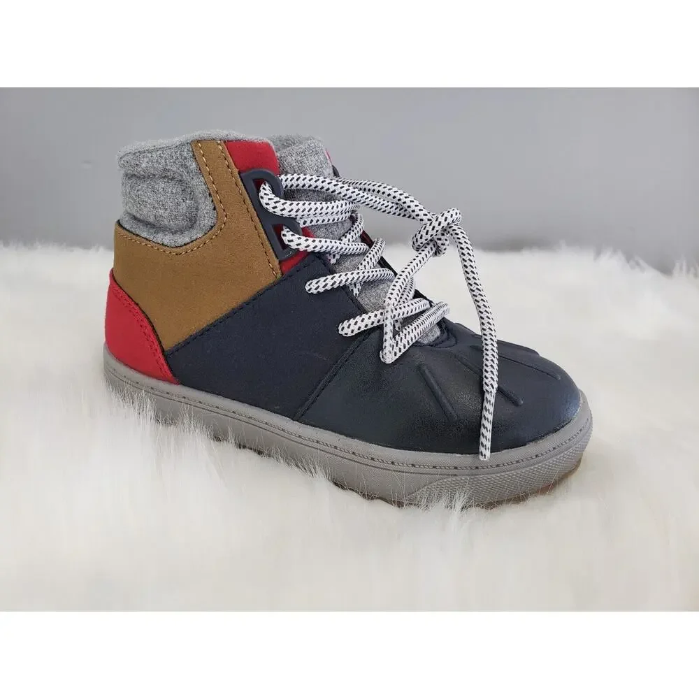 NEW OshKosh Toddler Boys Boots Wistman Navy size 10 Duck‎ Brown Red Fall Winter